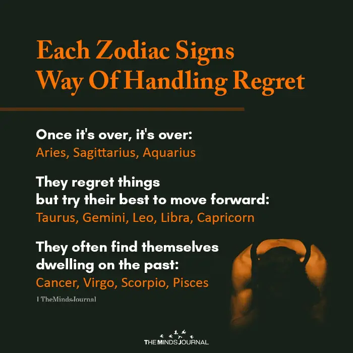 Each Zodiac Signs Way Of Handling Regret