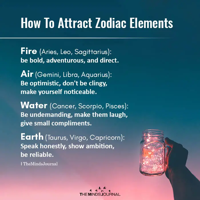 You can use the four elements of the zodiac to attract anyone