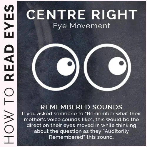 Centre right eye movement.