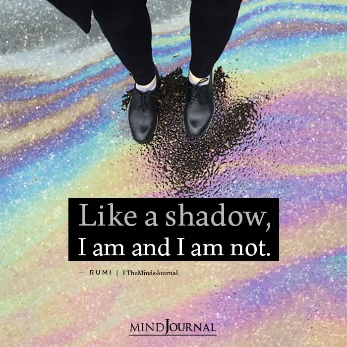 Like a shadow I am and I am not