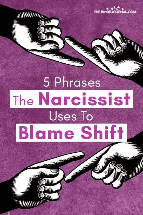 Phrases Narcissist Uses Blame Shift Pin