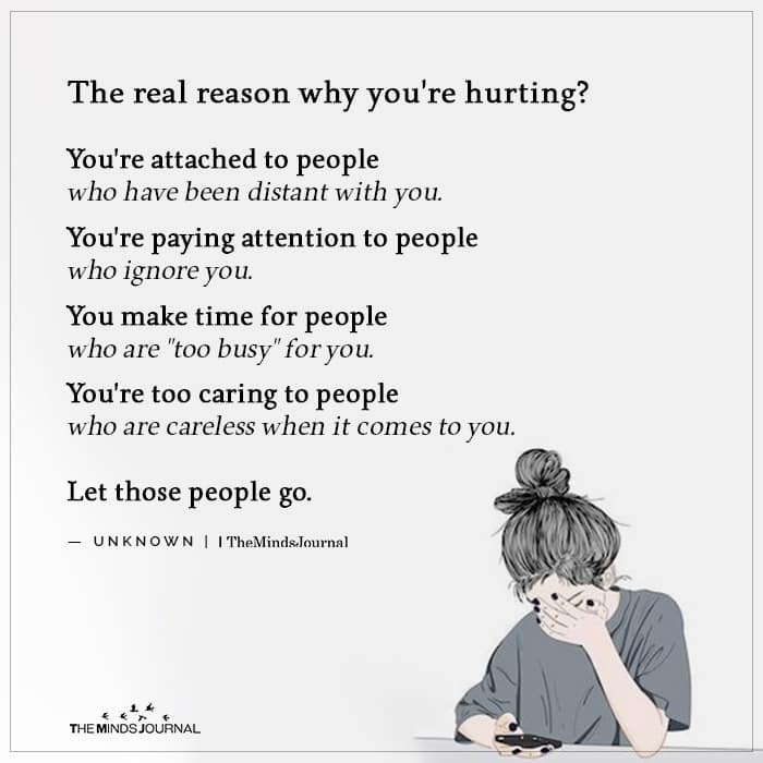 The real reason why you're hurting