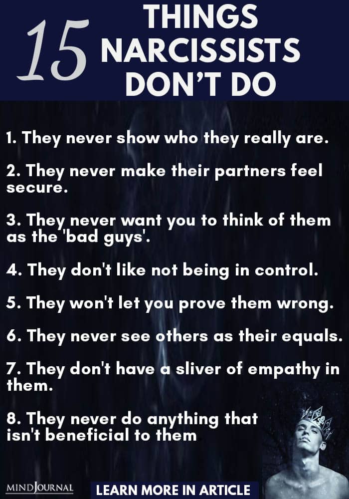 Things Narcissists Dont Do info