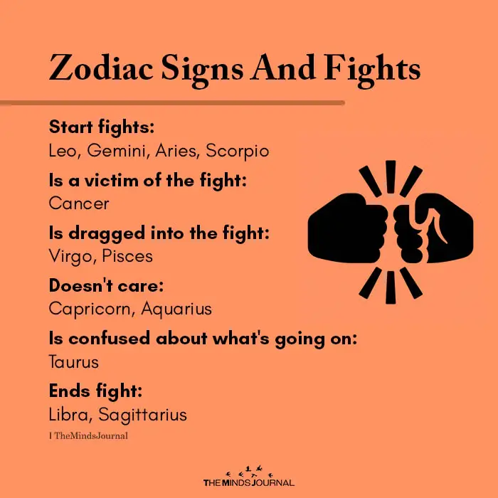 Zodiac Signs And Fights