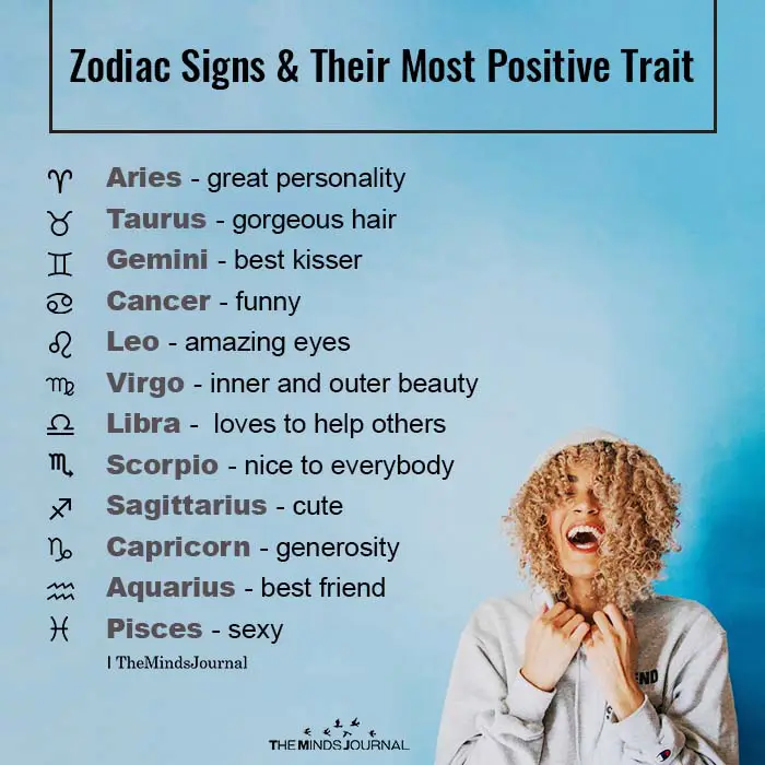 Zodiac Signs And Their Most Positive Trait