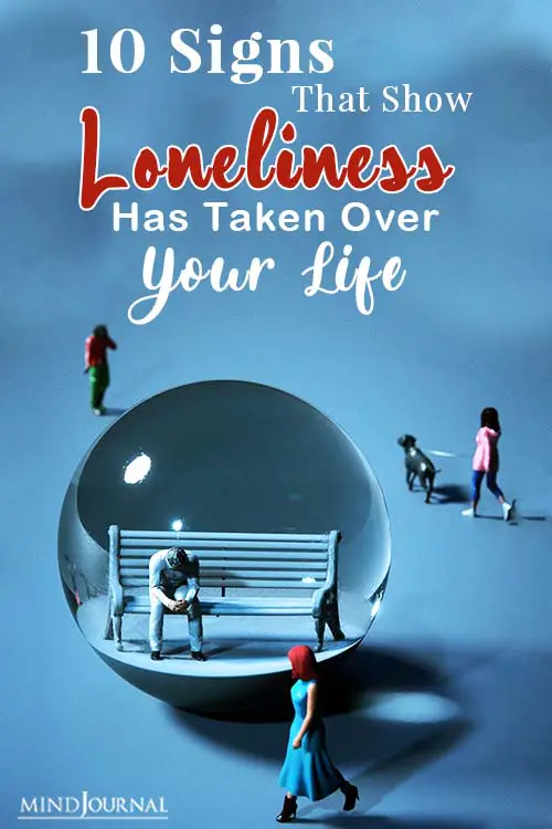 loneliness taken over life pin