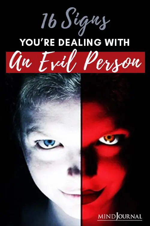 Signs you are  dealing with an evil person Pin