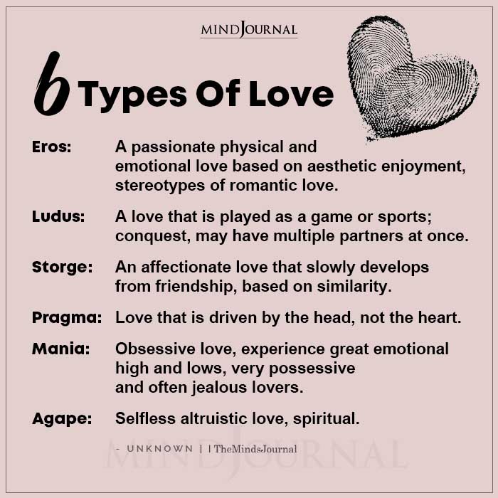 The 6 Types of Love
