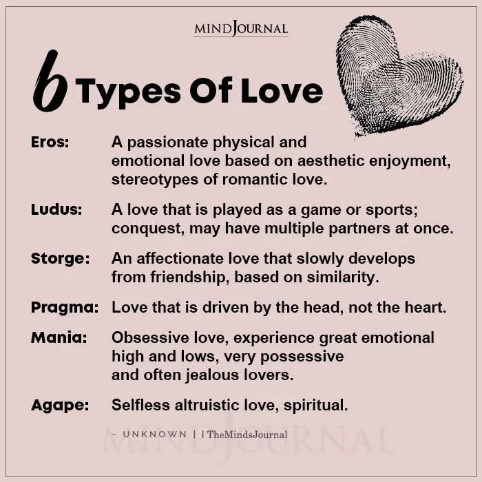 6 Types Of Love