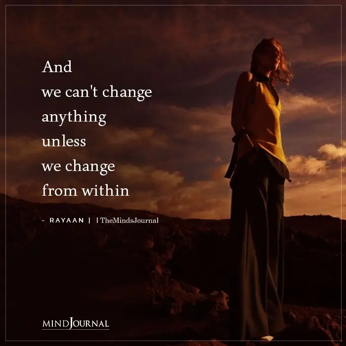 And we cant change anything unless