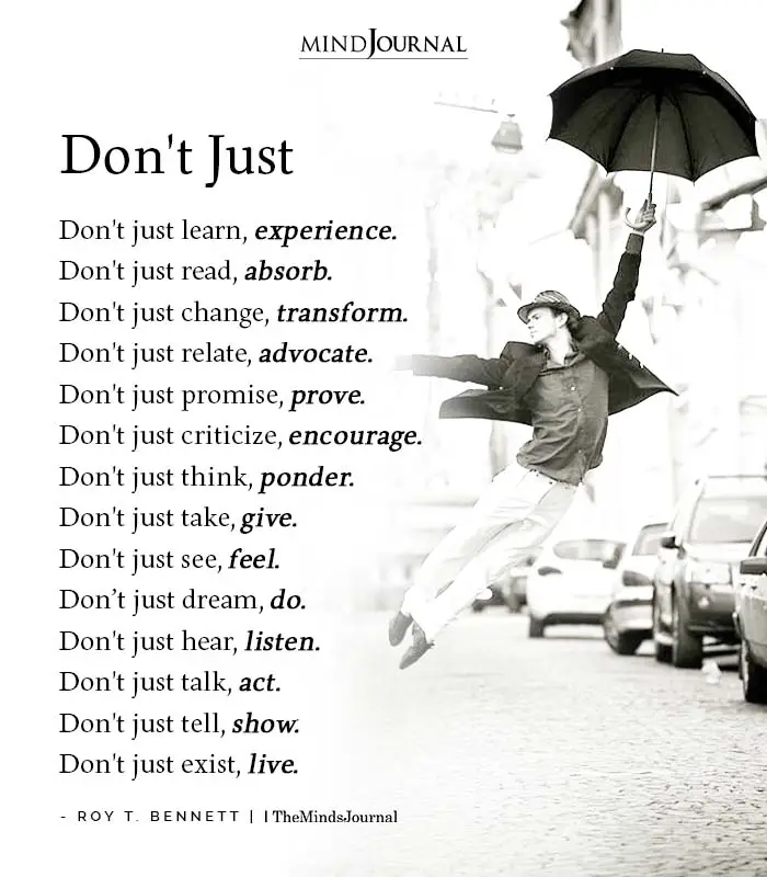 Dont just learn experience