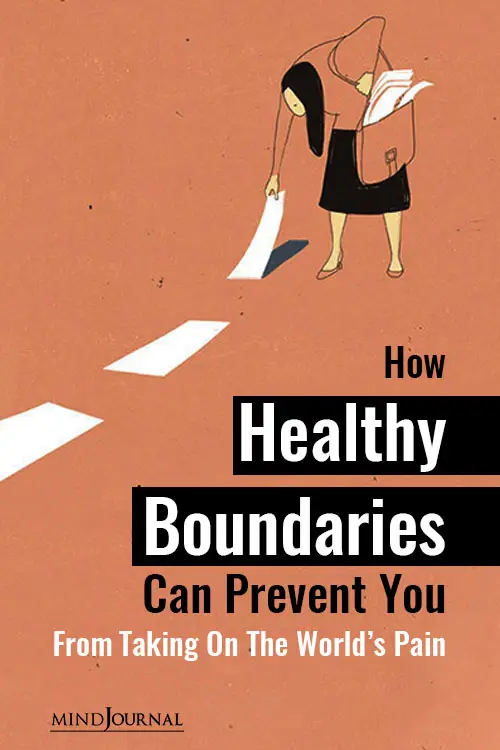Healthy Boundaries Prevent Taking Worlds Pain pin