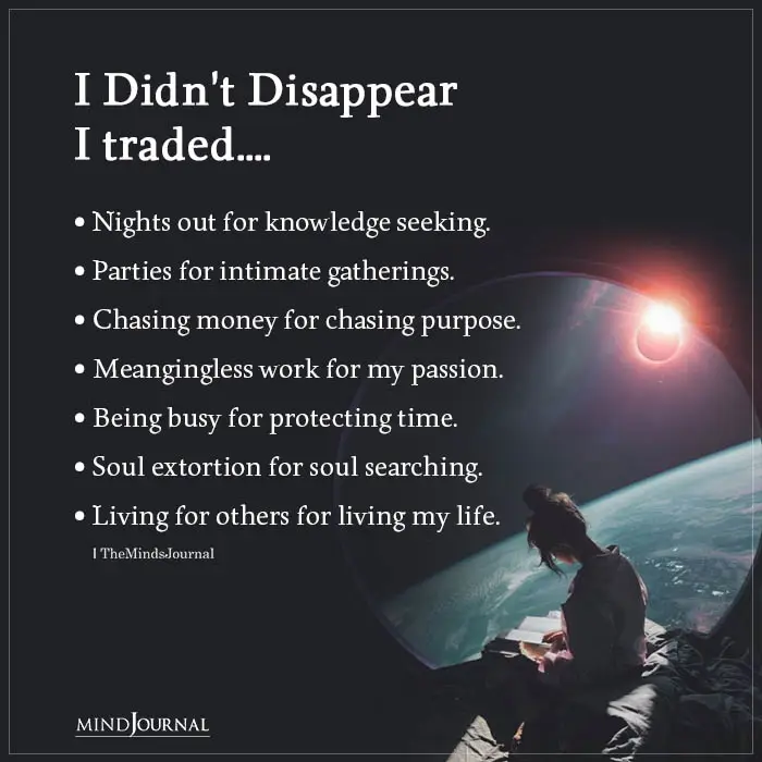 I Didnt Disappear I Traded