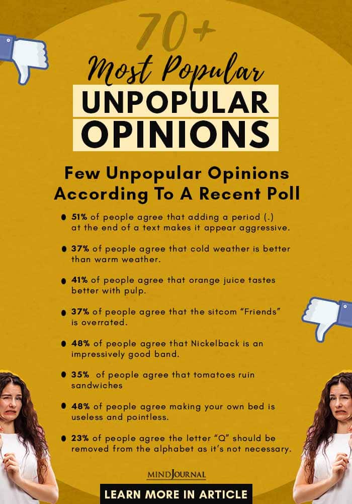 70 Most Popular Unpopular Opinions That People Boldly Shared Online