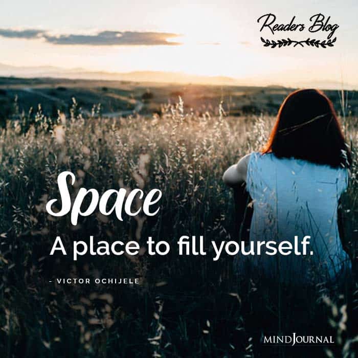 Space place to fill yourself