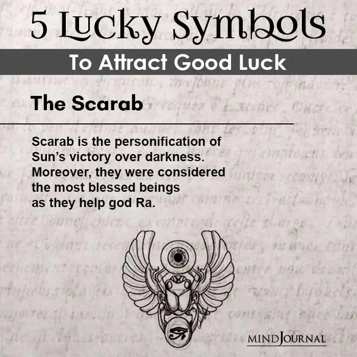 Scarab is one of the lucky symbols that can transform your life