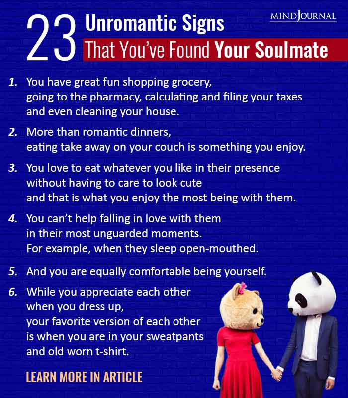 Unromantic Signs Found Your Soulmate