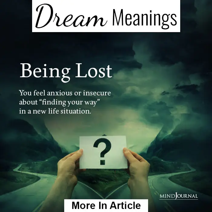 Being Lost Common dream meanings