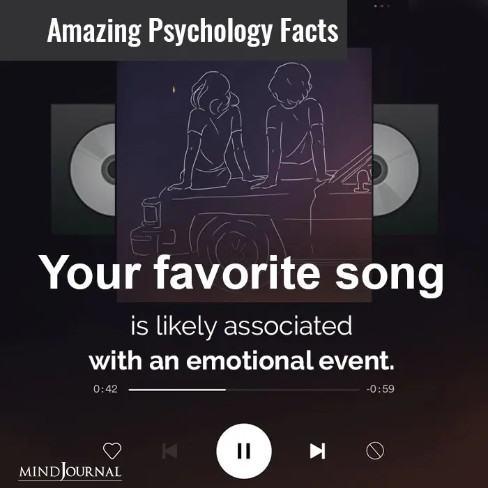 Your favorite song is likely associated