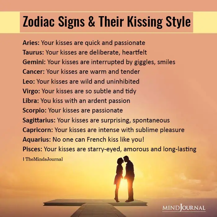 Zodiac Signs And Their Kissing Style
