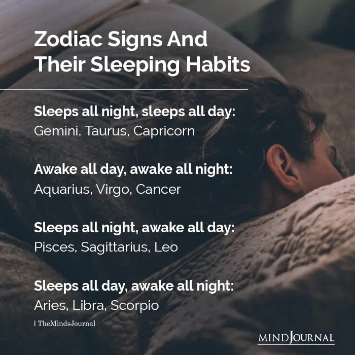 Zodiac Signs And Their Sleeping Habits