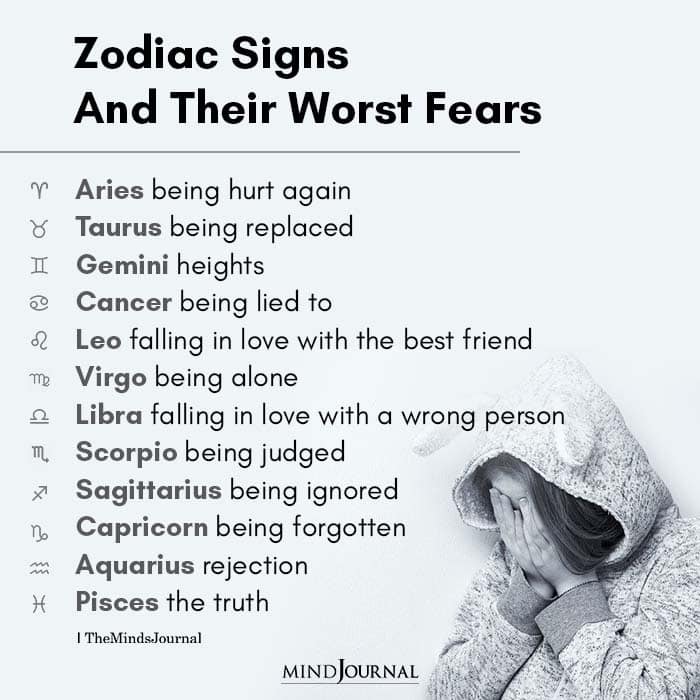 Zodiac Signs And Their Worst Fears 