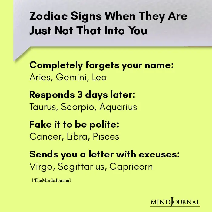 Zodiac Signs When They Are Just Not That Into You