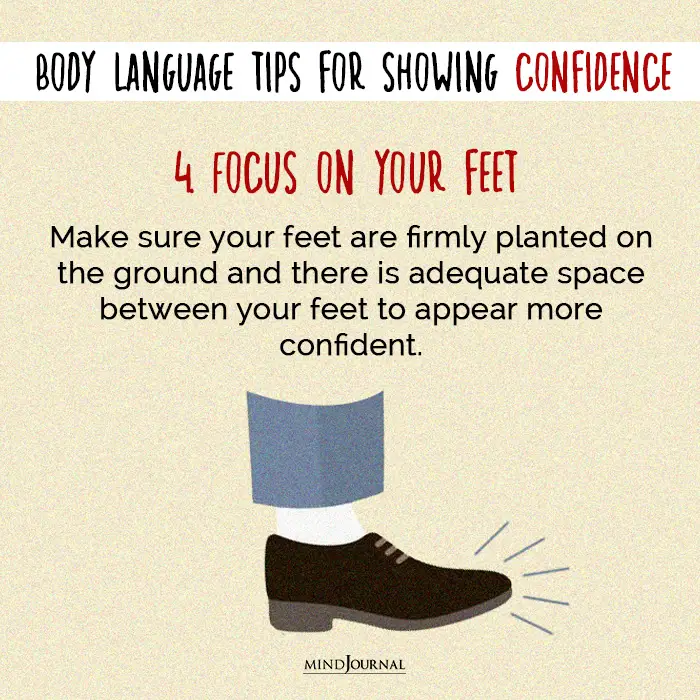 body language focus on your feet