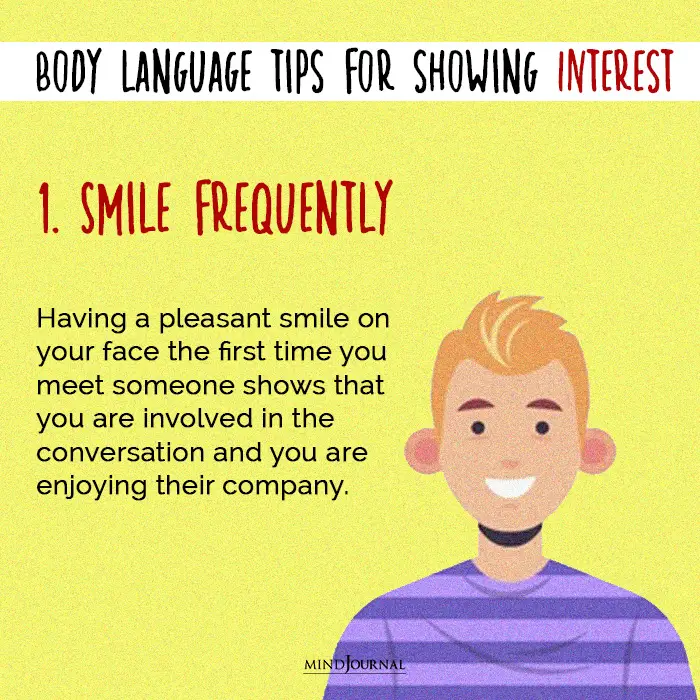 body language smile frequently