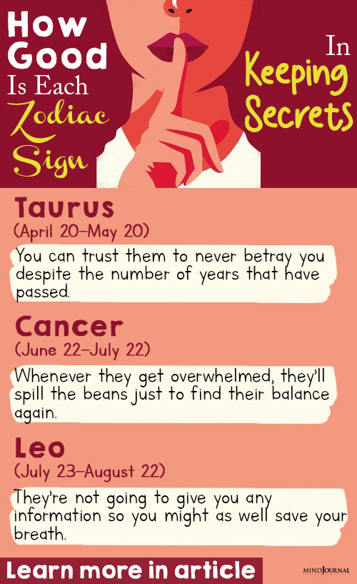how good is each zodiac sign in keeping secrets detail pin