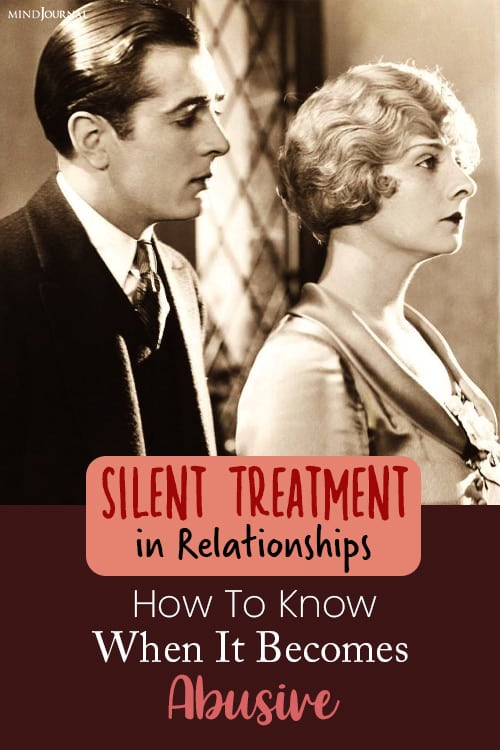 silent treatment in relationships pin