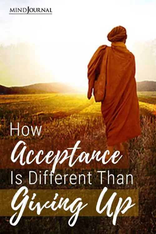 Acceptance Different Than Giving Up Pin