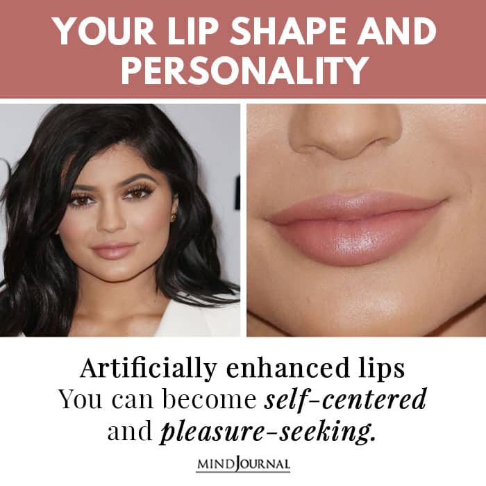 Artificially enhanced lips
