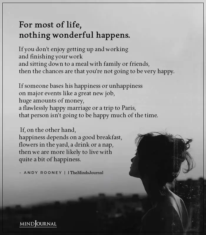 life nothing wonderful happens