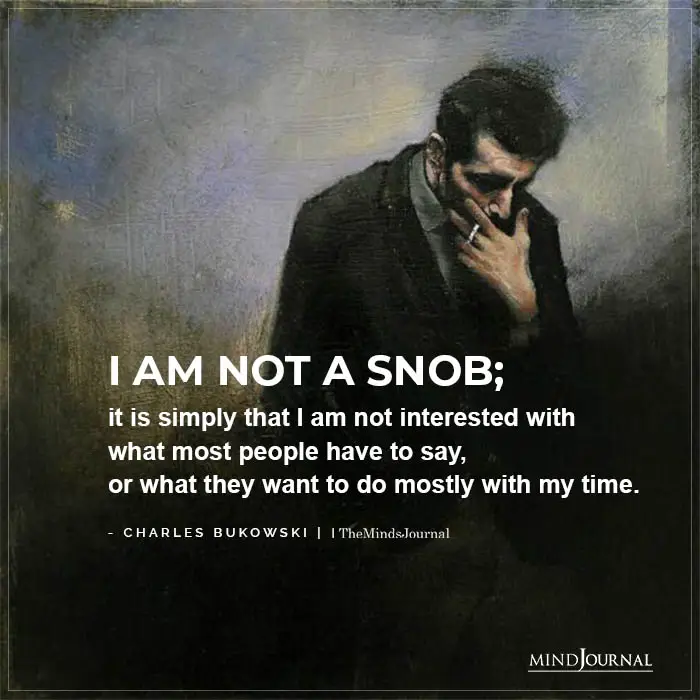 I am not a snob