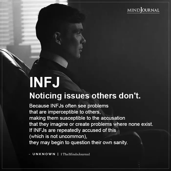 INFJ Noticing issues others dont