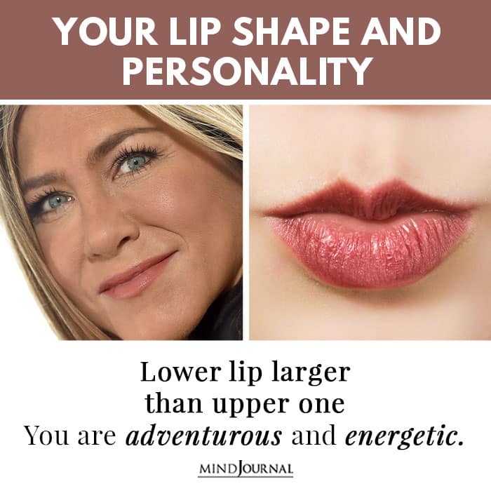 Lower lip larger than upper one