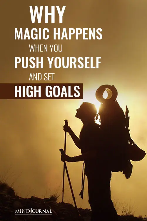 Magic Happens Push Yourself Set High Goals pin