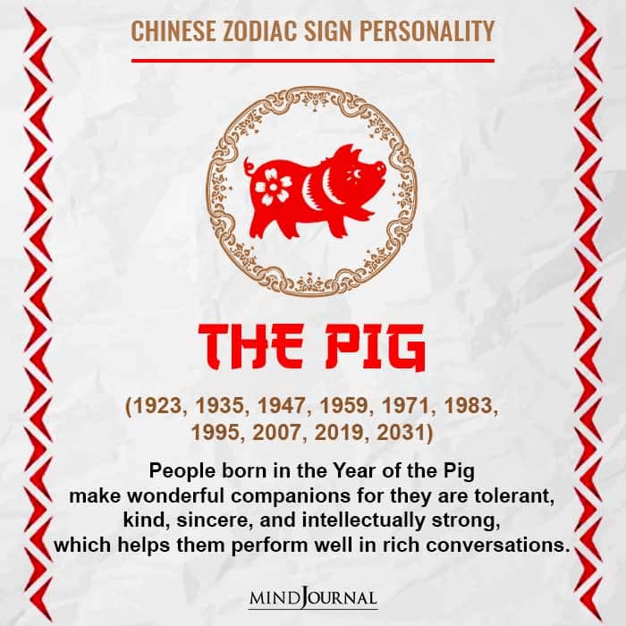 Personality Traits Of Chinese Zodiac Signs - Chinese zodiac pig