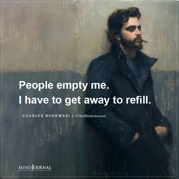 People empty me