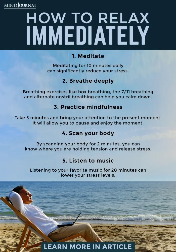 Relax Instantly Science Tips Infographic