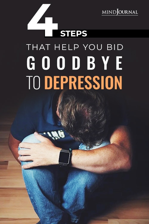 Steps Help Bid Goodbye Depression pin