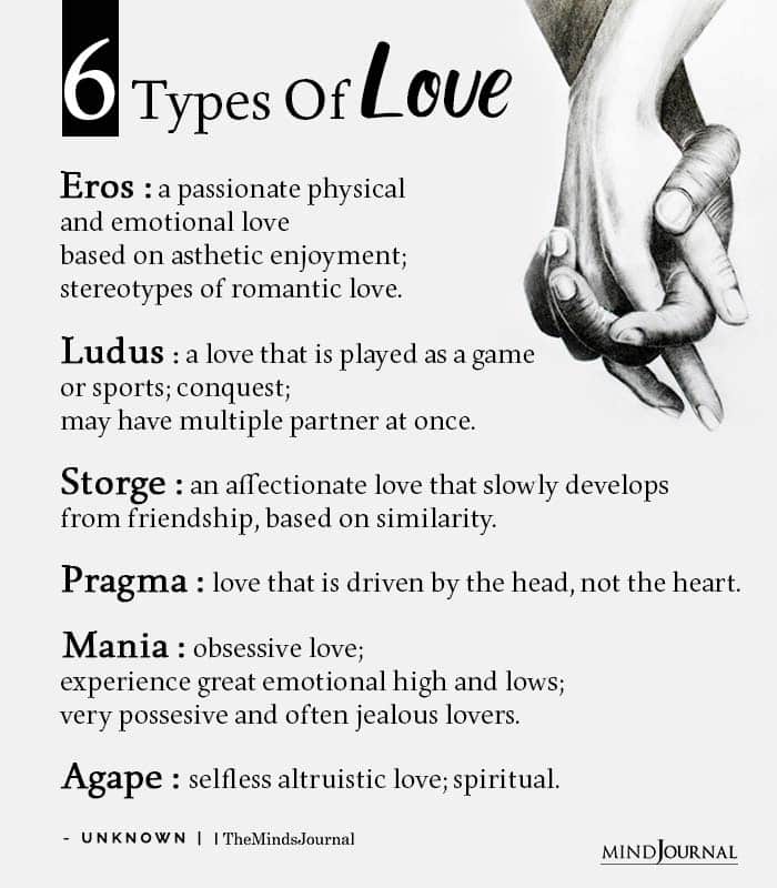 The 6 Types of Love
