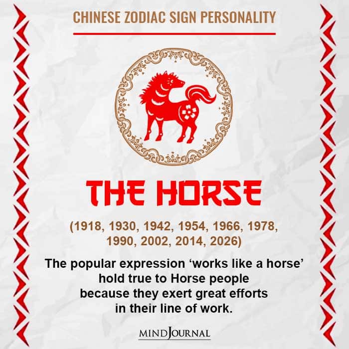 Personality Traits Of Chinese Zodiac Signs - Chinese zodiac horse