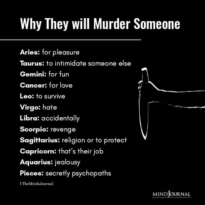 Zodiac Signs Will Murder