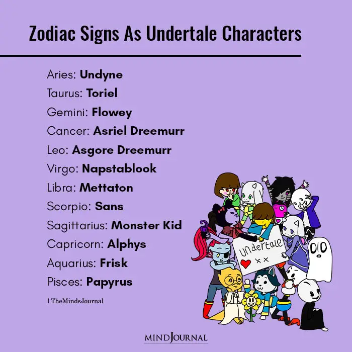 Zodiac Signs - Zodiacs As Undertale Characters - Wattpad