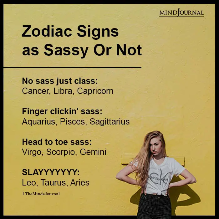 Zodiac Signs as Sassy Or Not