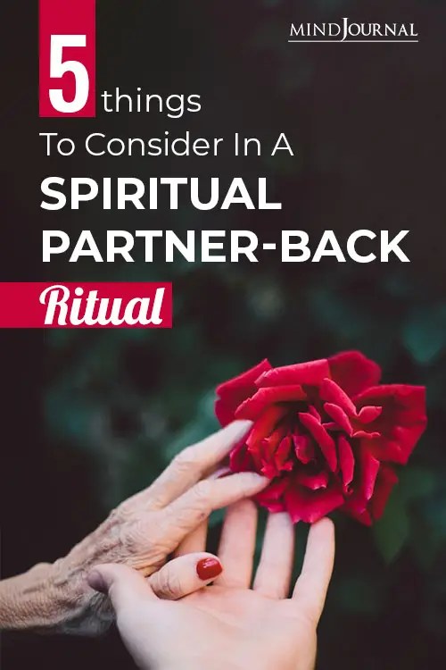 things Consider Spiritual Partner Back Ritual pin