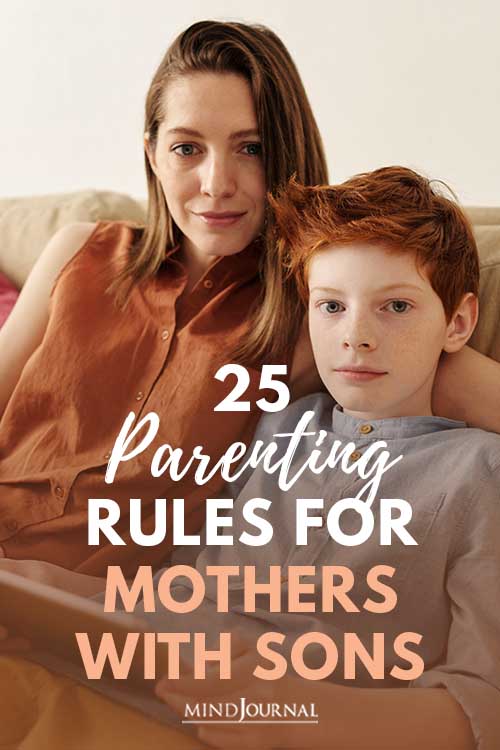 Parenting Rules Mothers With Sons Pin