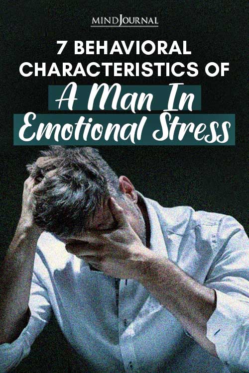 Behavioral Characteristics Man In Emotional Stress Pin